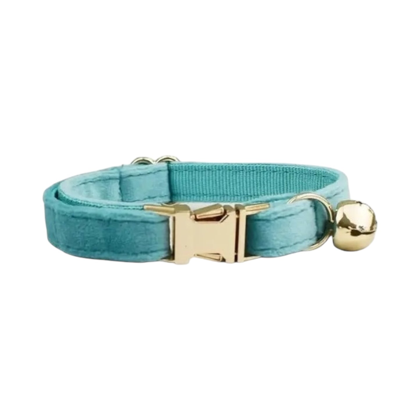 Collier en velours vert personnalisable pour chat