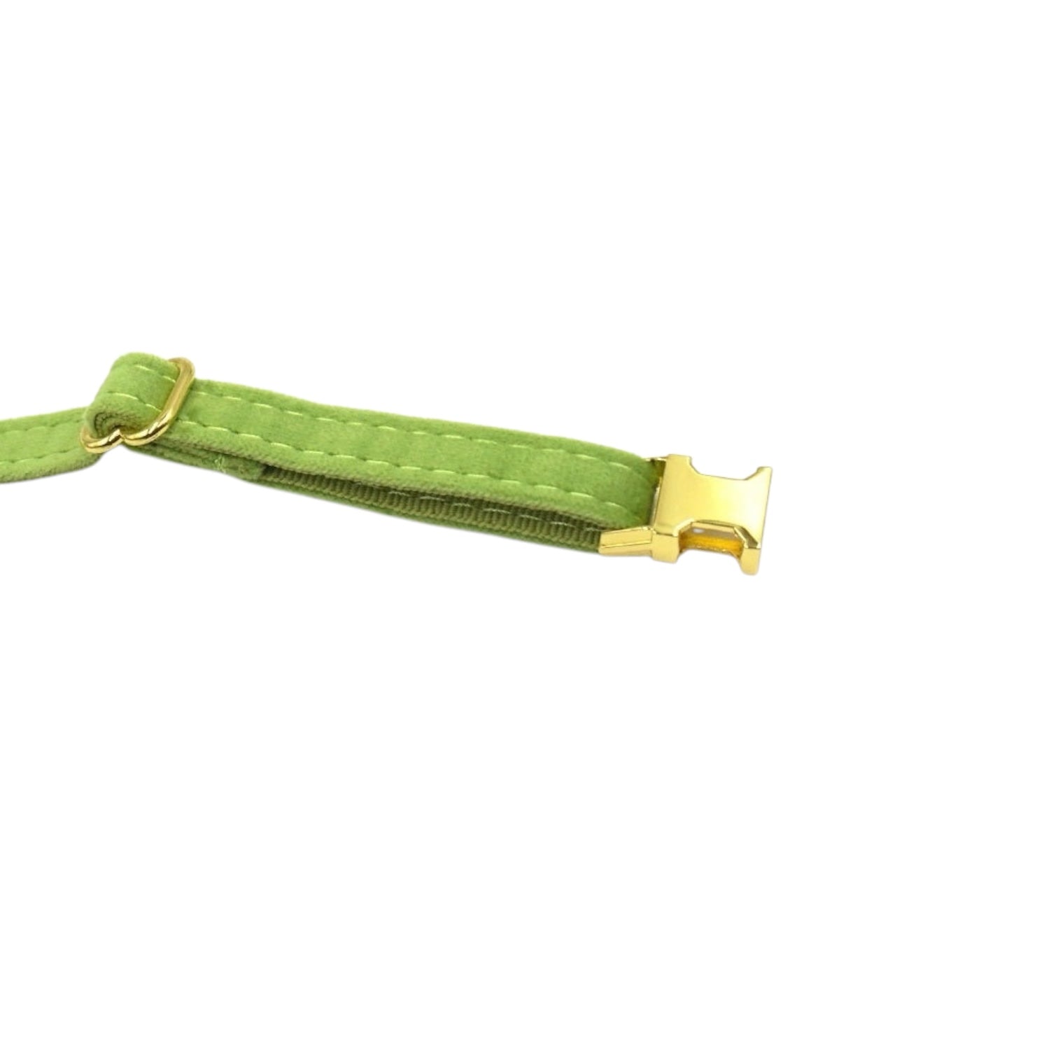 Collier en velours vert personnalisable pour chat