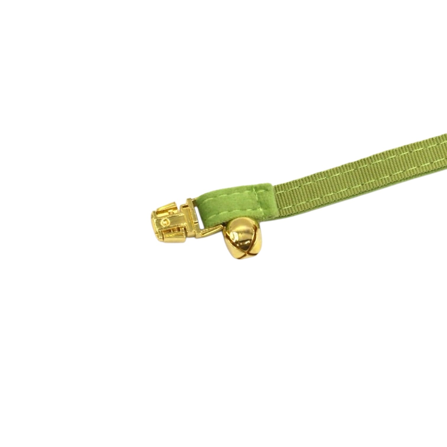 Collier en velours vert personnalisable pour chat