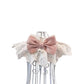 Collier en dentelle élégant pour chat avec nœud papillon