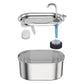 Fontaine à eau en inox avec détecteur de mouvement pour chat