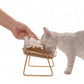 Gamelle double en verre surélevée pour chat