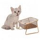 Gamelle double en verre surélevée pour chat