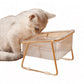 Gamelle double en verre surélevée pour chat