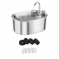 Fontaine à eau en inox avec détecteur de mouvement pour chat
