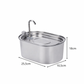 Fontaine à eau en inox avec détecteur de mouvement pour chat