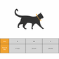Collier en cuir pour chat détails espace